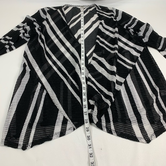 CJ Banks cardigan black White long sleeve Size X - Picture 5 of 6